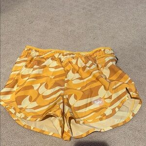 Nike Yellow Cream Athletic Shorts